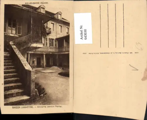 643030,Aix-les-Bains Savoie Maison Lamartine Ancienne pension Perrier France