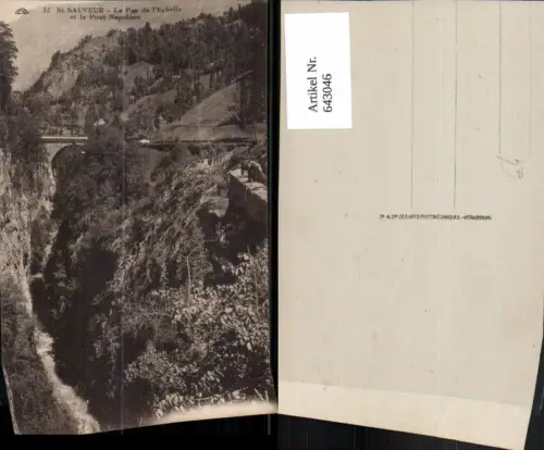 643046,St-Sauveur Le Pas de l Echelle et le Pont Napoleon Brücke France