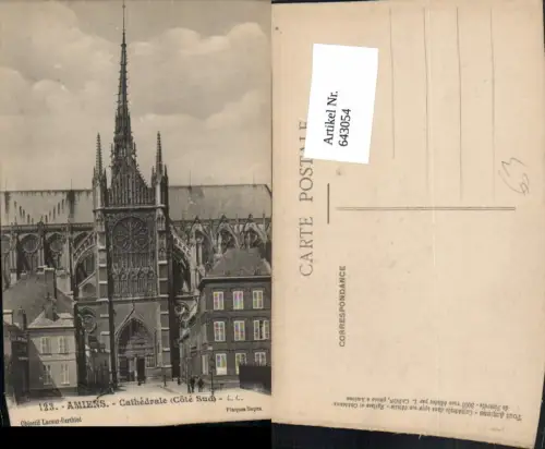 643054,Amiens Cathedrale Cote Sud France