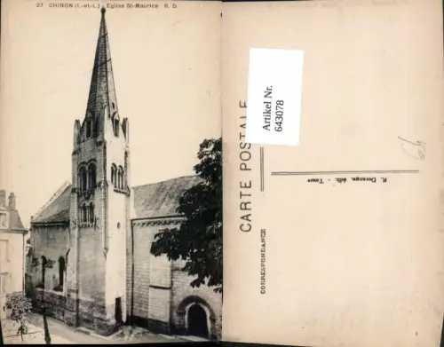 643078,Chinon Eglise St-Maurice Kirche France