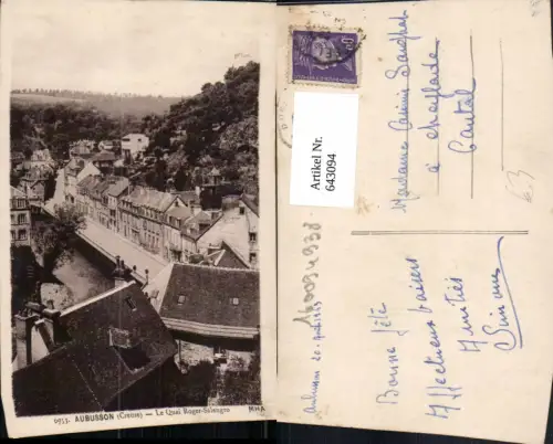 643094,Aubusson Creuse Le Quai Roger-Salengro France