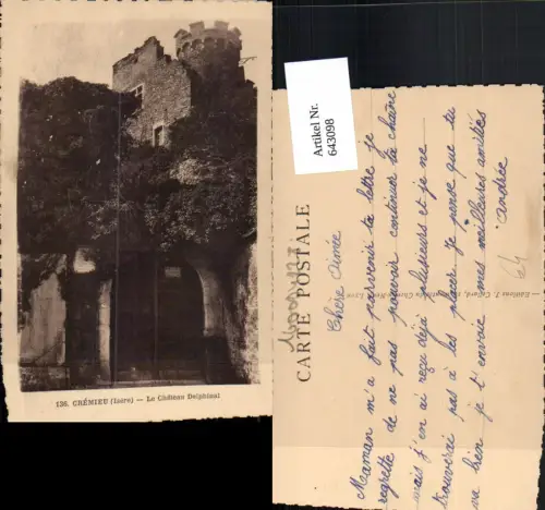 643098,Cremieu Isere Le Chateau Delphinal France