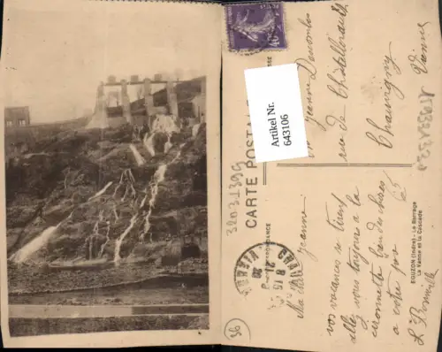 643106,Eguzon Indre Le Barrage La Vanne et la Cascade Wasserfall Talsperre France