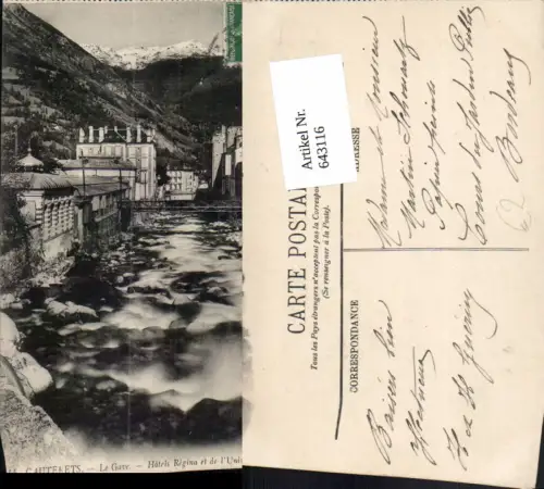 643116,Cauterets Le Gave Hotels Regina et de l Univers France