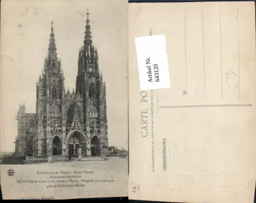 643120,Notre-Dame de l Epine Grand Portail Kirche France