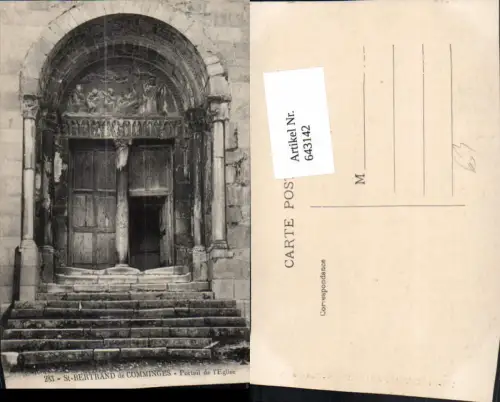 643142,St-Bertrand de Comminges Portail de l Eglise Kirche France