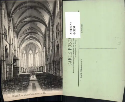 643151,Luxeuil L Eglise Saint-Pierre Kirche Innen France