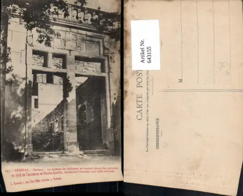 643155,Grignan Chateau La Galerie des Adhemar France