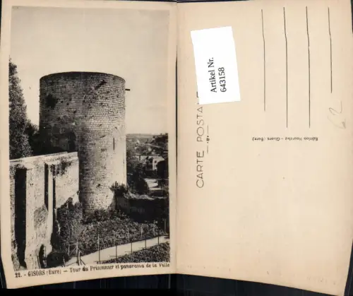 643158,Gisors Eure Tour de Prisonnier et panorama de la Ville France