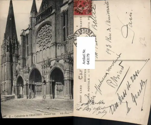 643179,Cathedrale de Chartres Portail sud France