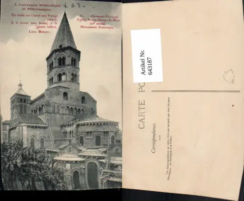 643187,L Auvergne Clermont-Ferrand Eglise Notre-Dame-du-Port Kirche France