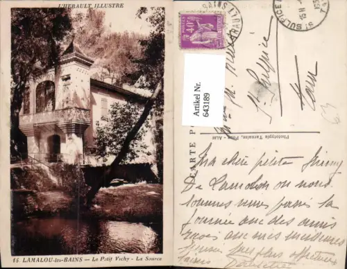 643189,Lamalou-les-Bains Le Petit Vichy La Source L Herault Illustre France