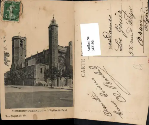 643196,Clermont-L Herault L Eglise St-Paul Kirche France