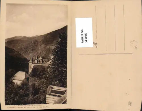 643198,Melles Haute-Garonne Chateau Castex et vue sur le Val d Aran France