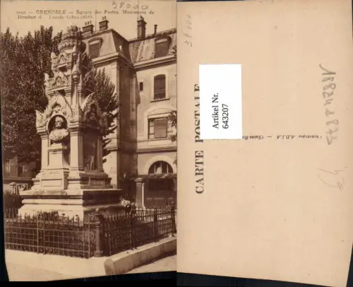 643207,Grenoble Square des Postes Monument de Doudart d Lagree France