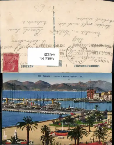 643225,Cannes Vue sur le Port et Esterel Hafen Schiffe France