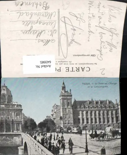 643985,Paris Le Pont-au-Change et la Conciergerie France