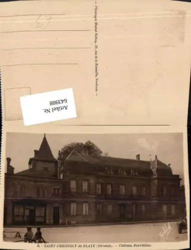643988,Saint-Christoly-de-Blaye Gironde Chateau Bourdillas Schloss France