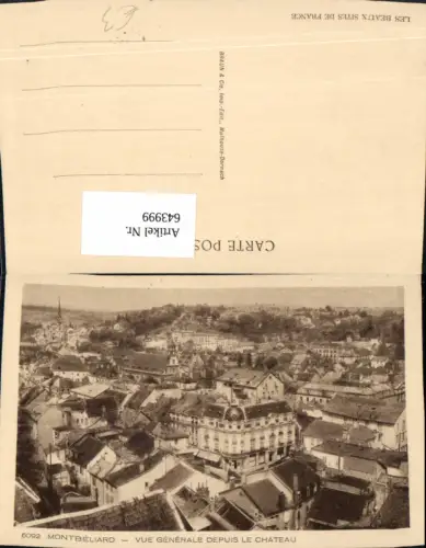 643999,Montbeliard Vue Generale depuis le Chateau France