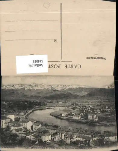 644018,Grenoble L Ille Verte la Tronche et la Chaine des Alpes France