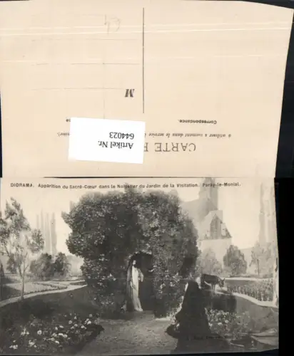 644023,Diorama Apparition du Sacre-Coeur dans le Noisetier du Jardin de la Visitation France
