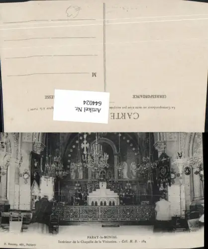 644024,Paray-le-Monial Interieur de la Chapelle de la Visitation France