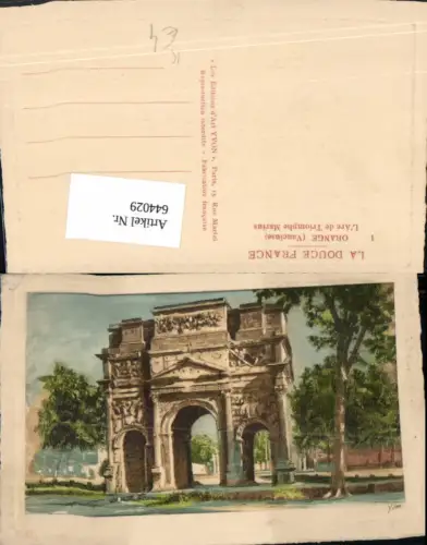 644029,Künstler Ak Orange Vaucluse L Arc de Triomphe Marius France