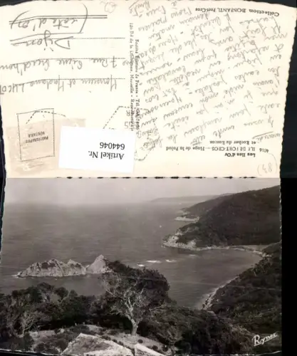644046,Foto Ak Ile de Fort-Cros Plage de la Palud et Rocher du Rascas France