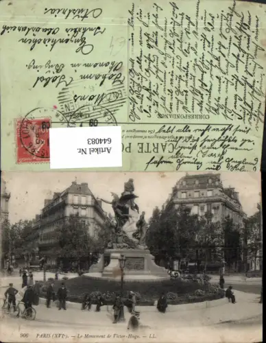 644083,Paris Le Monument de Victor-Hugo France
