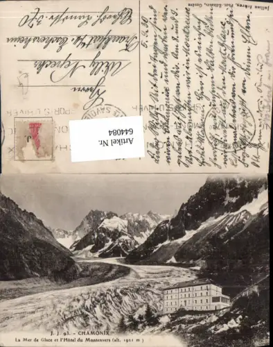 644084,Chamonix La Mer de Glace et l Hotel du Montenvers Gletscher France