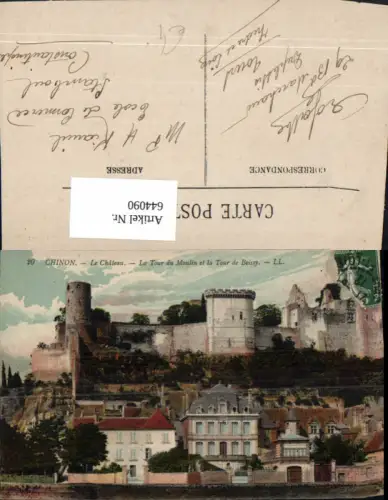 644090,Chinon Le Chateau La Tour du Moulin et la Tour de Boissy France