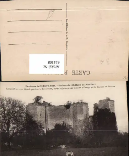 644108,Environs de Montbard Ruines du Chateau de Montfort Schloss France