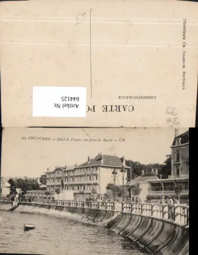 644125,Arcachon Hotel de France vue prise du Bassin France