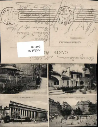 644130,Mehrbild Ak Lyon Le Palais de Justice Chalet des Gardes France