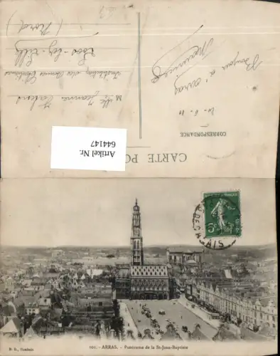 644147,Arras Panorama de la St-Jean-Baptiste France