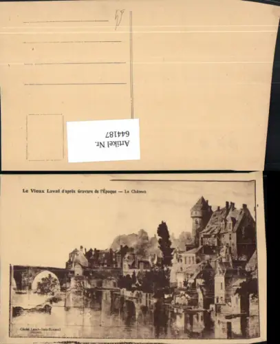 644187,Le Vieux Laval d apres Gravure de l Epoque Le Chateau Schloss France