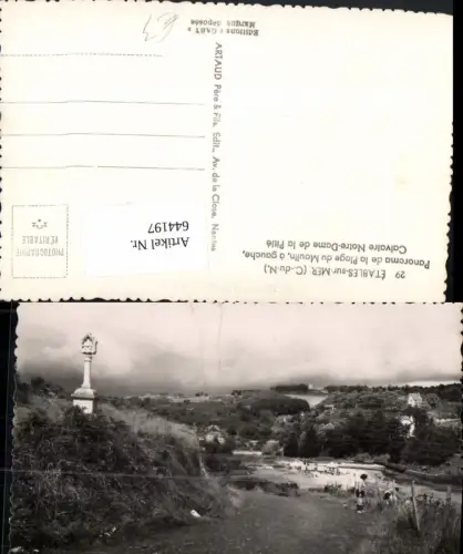 644197,Foto Ak Etables-sur-Mer Panorama de la Plage du Moulin Galvaire France