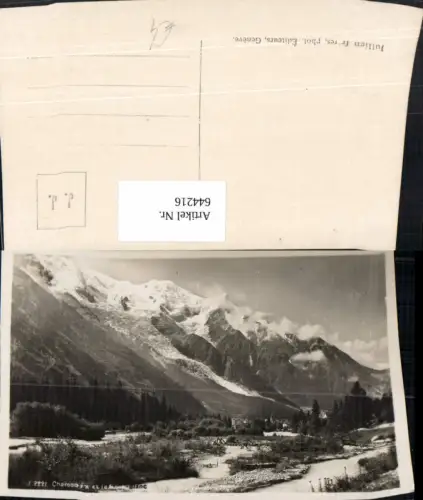644216,Foto Ak Chamonix et le Mont Blanc France
