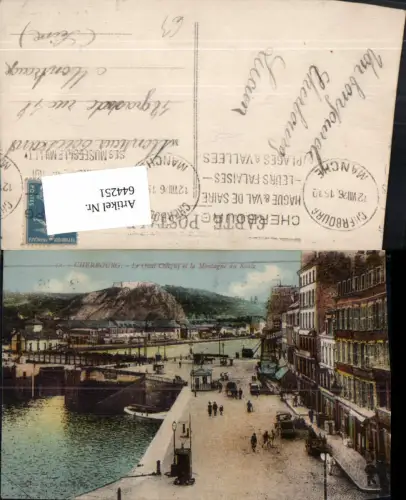 644251,Cherbourg Le Quai Coligny et la Montagne du Roule France