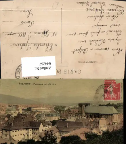 644267,Belfort Panorama pris du Lion France