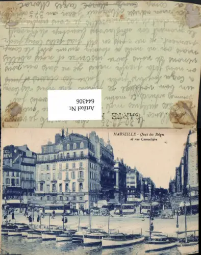 644306,Marseille Quai des Belges et rue Cannebiere France