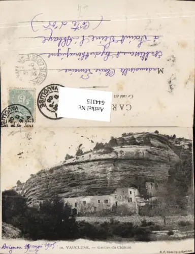 644315,Vaucluse Grottes du Chateau Schloss France