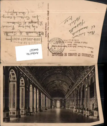 644327,Versailles Galerie des Glaces Salle de la Signature de al Paix France
