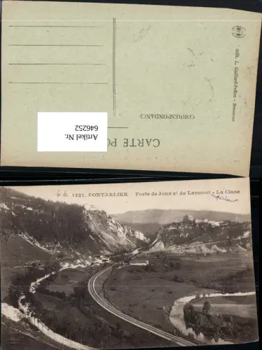 646252,Pontarlier Forts de Joux et du Larmont La Cluse France
