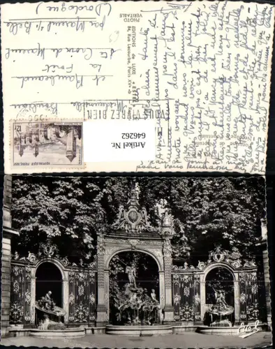 646262,Foto Ak Nancy Fontaine de Neptune Brunnen France