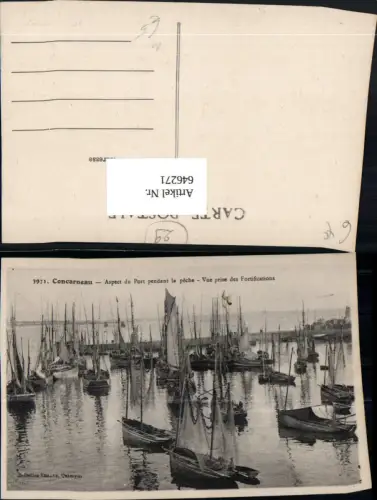 646271,Concarneau Aspect du Port pendant la peche Segelboote Hafen France