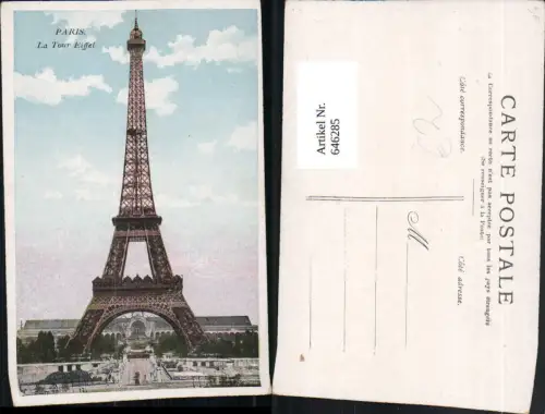 646285,Paris La Tour Eiffel Eiffelturm France