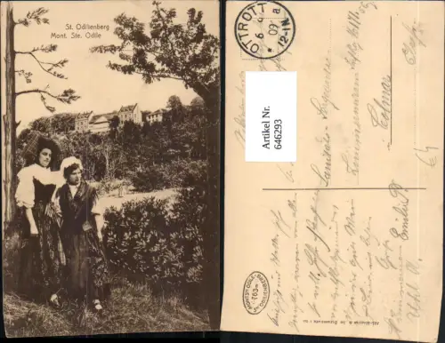 646293,St Odlilienberg Mont Ste Odile Frauen Tracht Volkstypen France