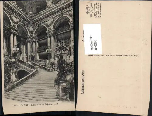 646298,Paris L Escalier de l Opera Oper Stiegenaufgang France