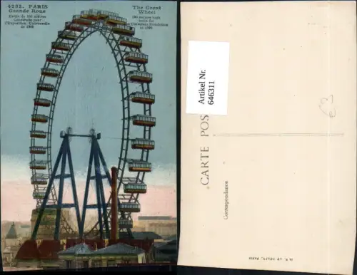 646311,Paris Grande Roue Riesenrad France